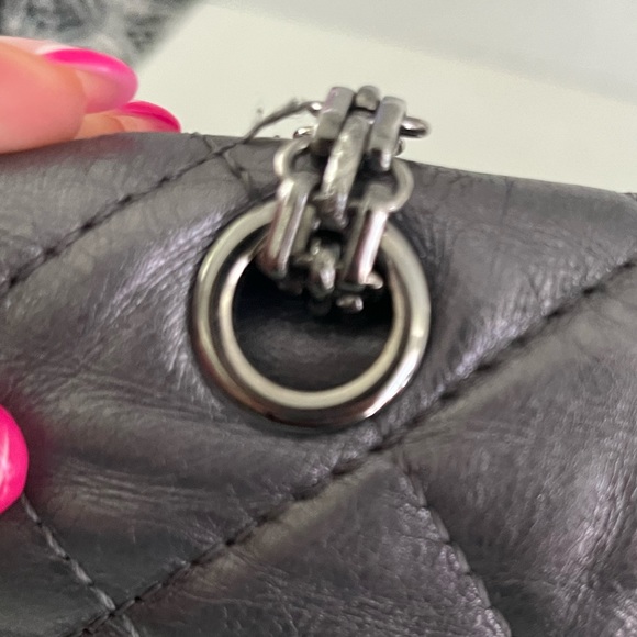 Authentic Chanel Classic Reissue Aged Calfskin Flap Bag - Silver - Picture 7 of 16